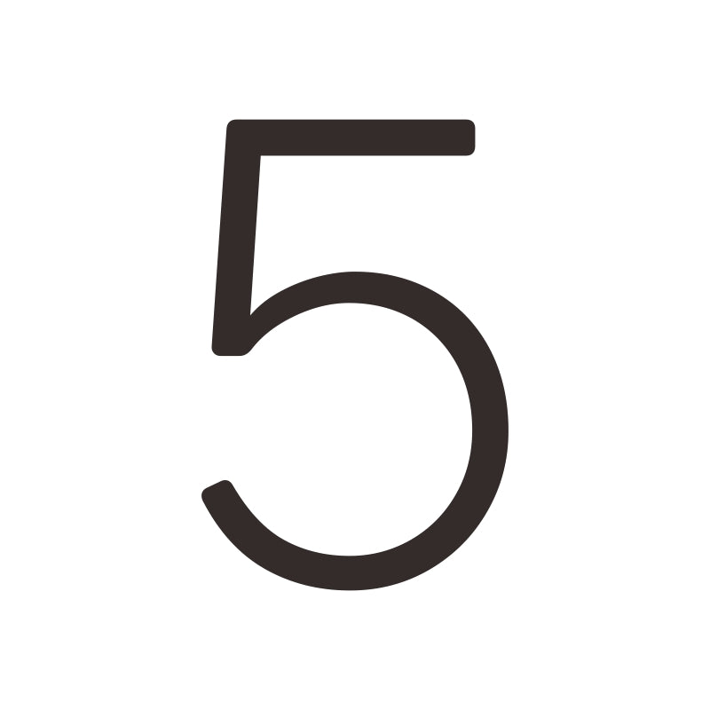 #number_5_color_matte-black_style_plain