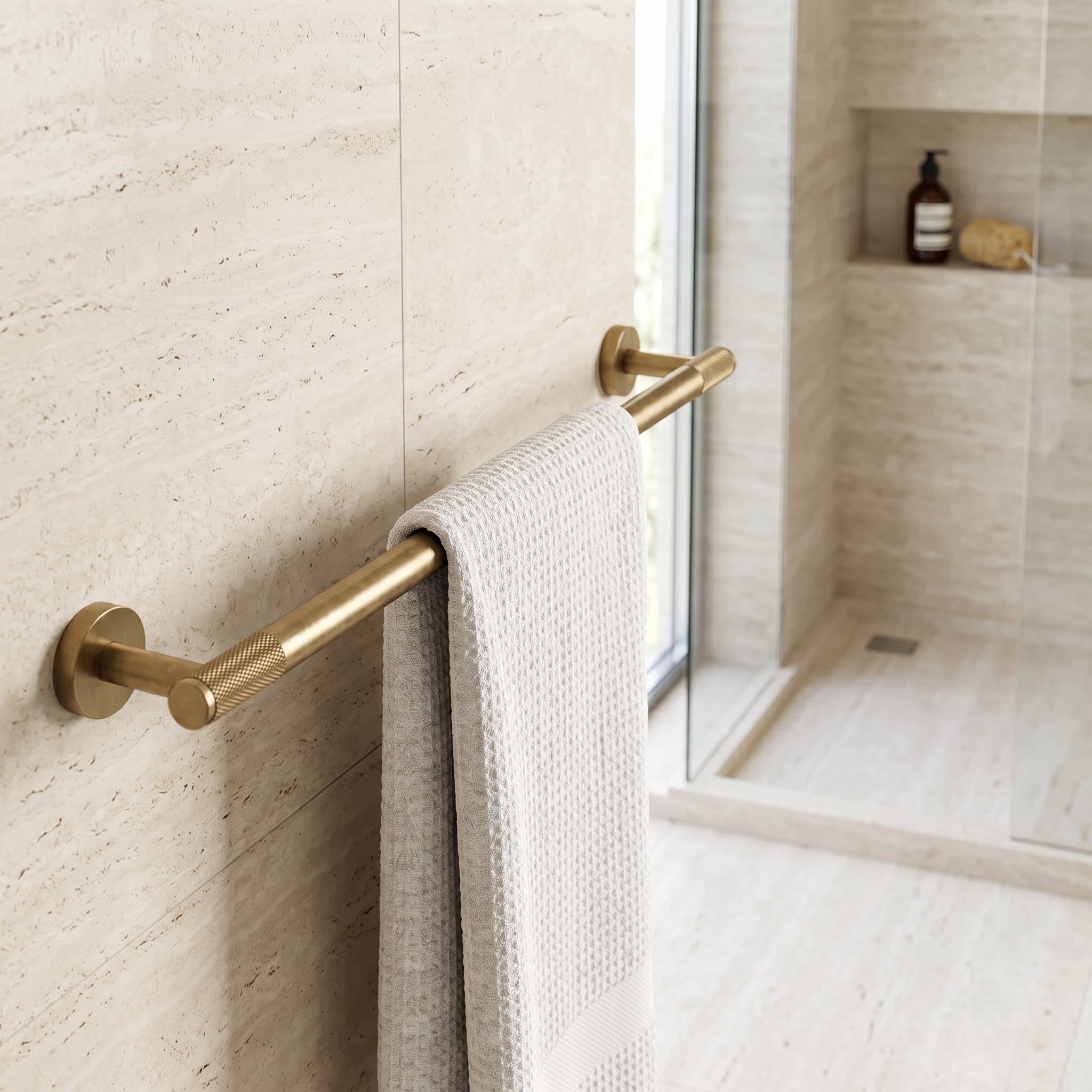 Reed Brass Towel Bar