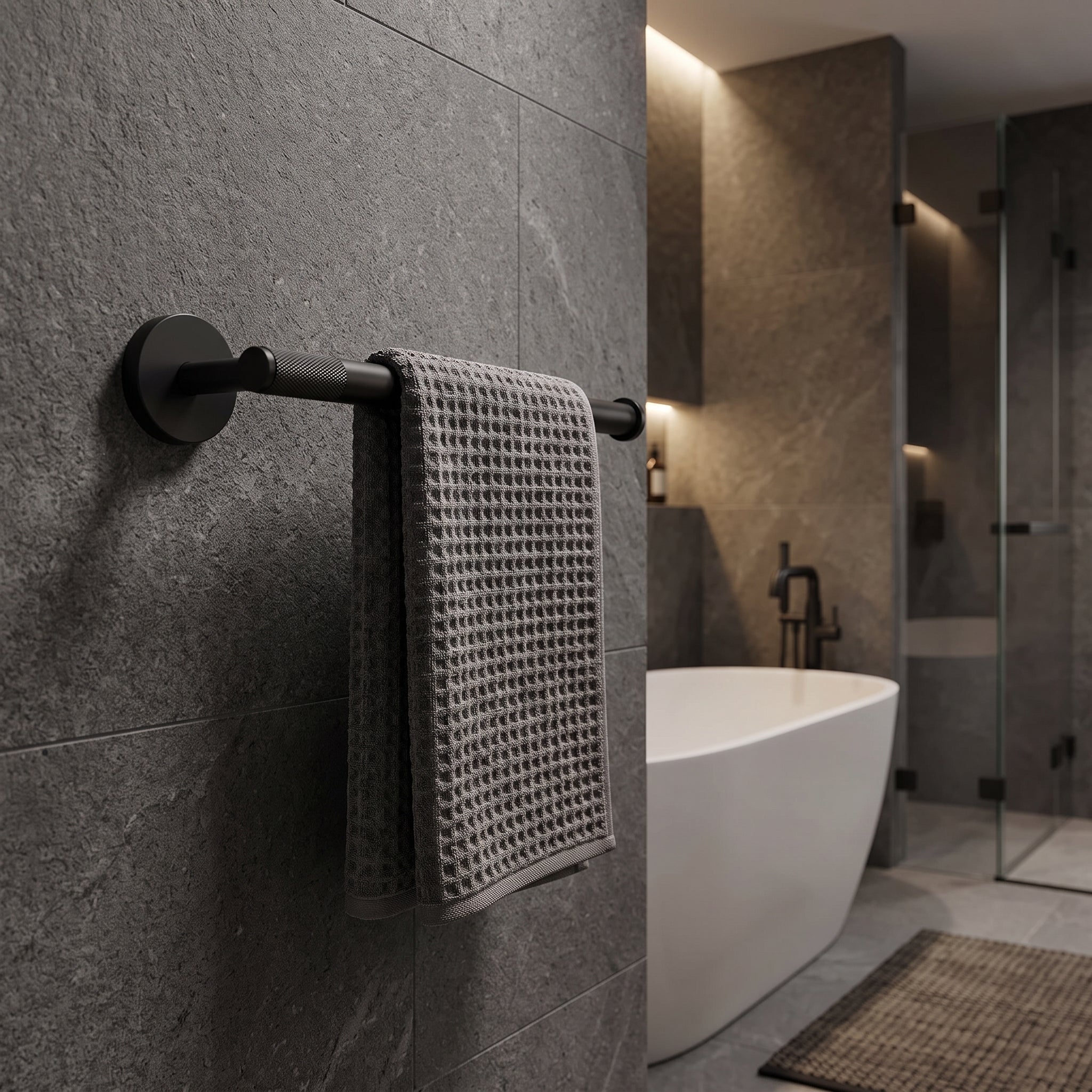 Reed Brass Towel Ring