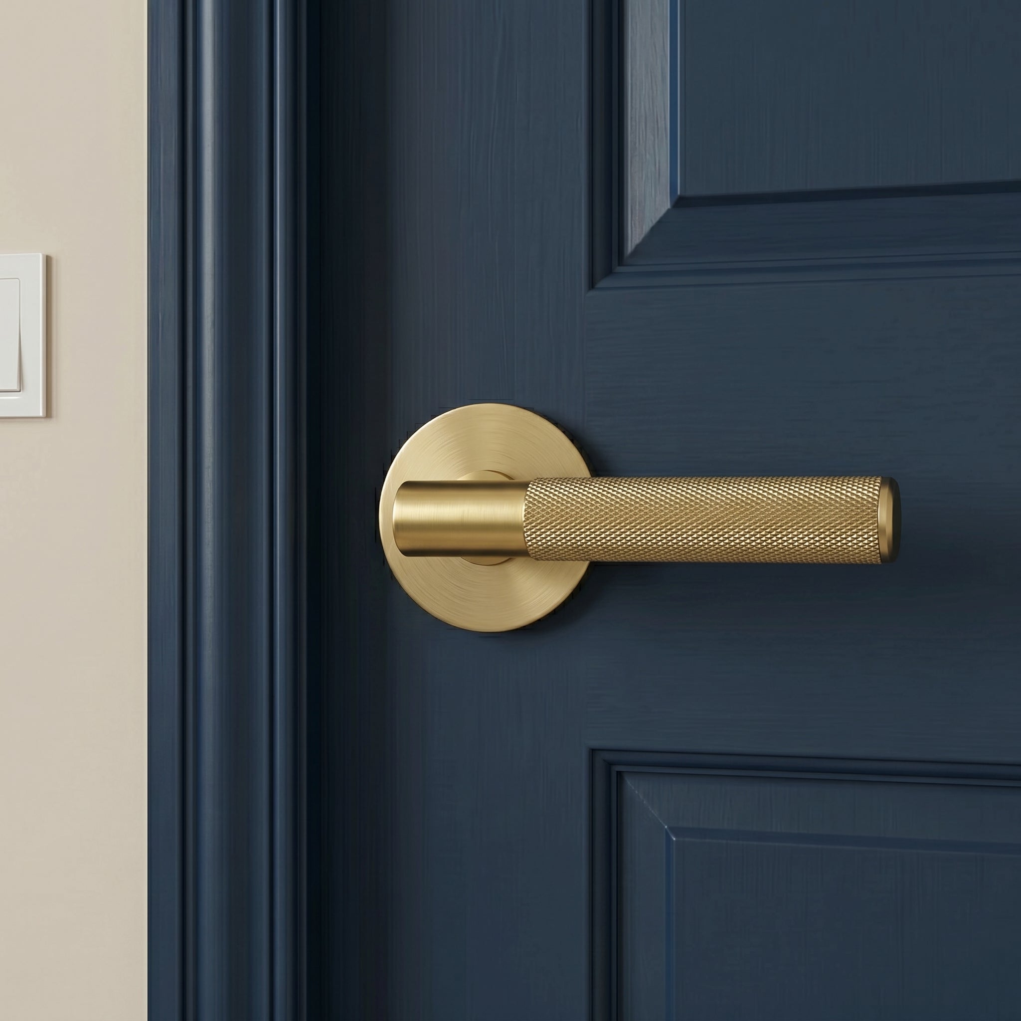 Finn Brass Door Handle