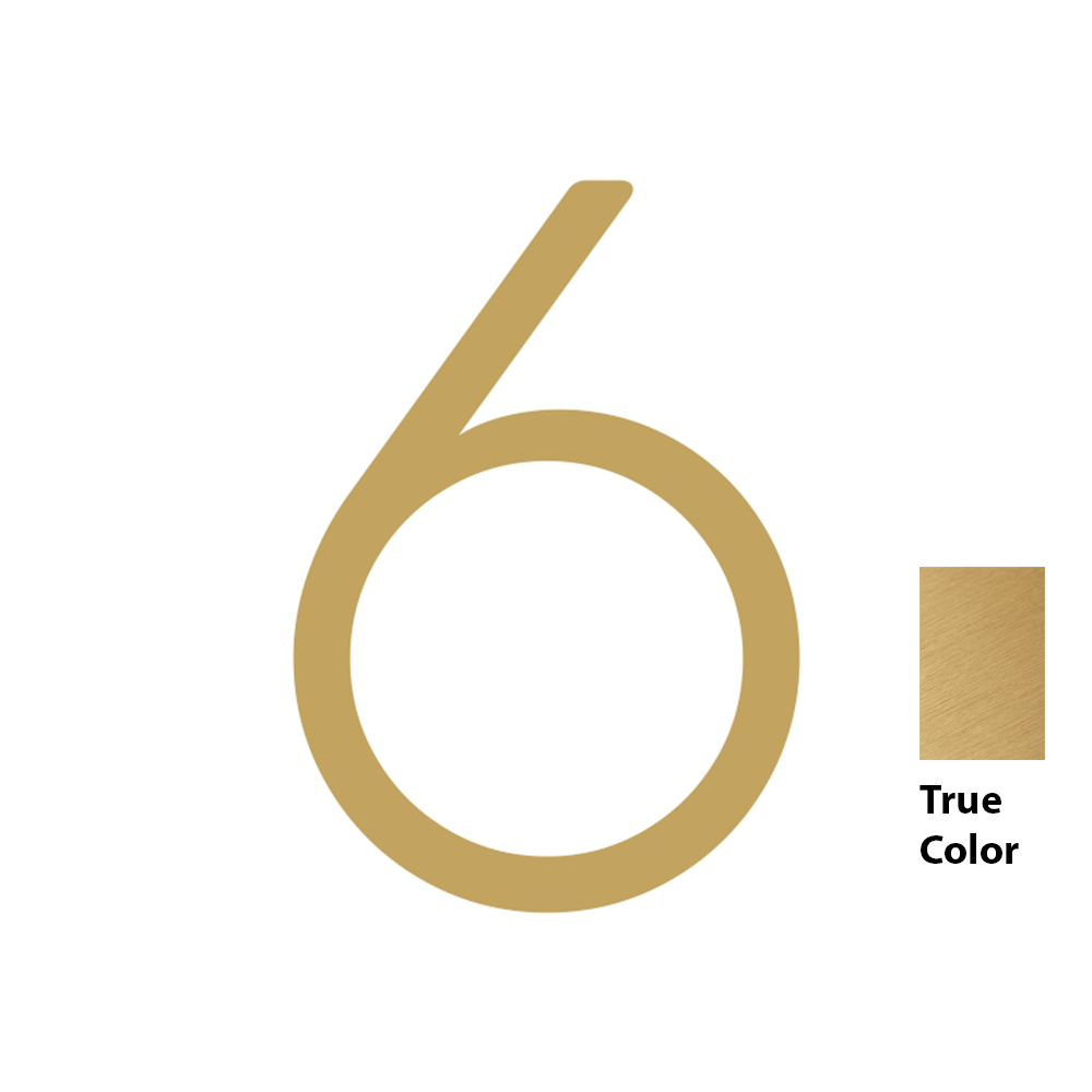 #number_6_color_matte-brass_style_plain