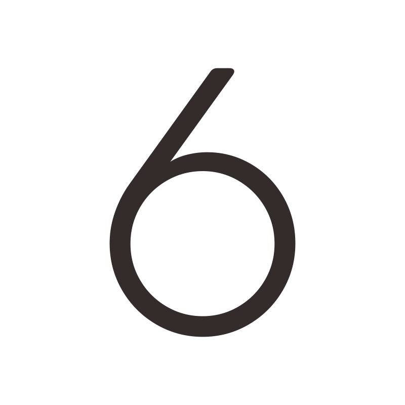 #number_6_color_matte-black_style_plain