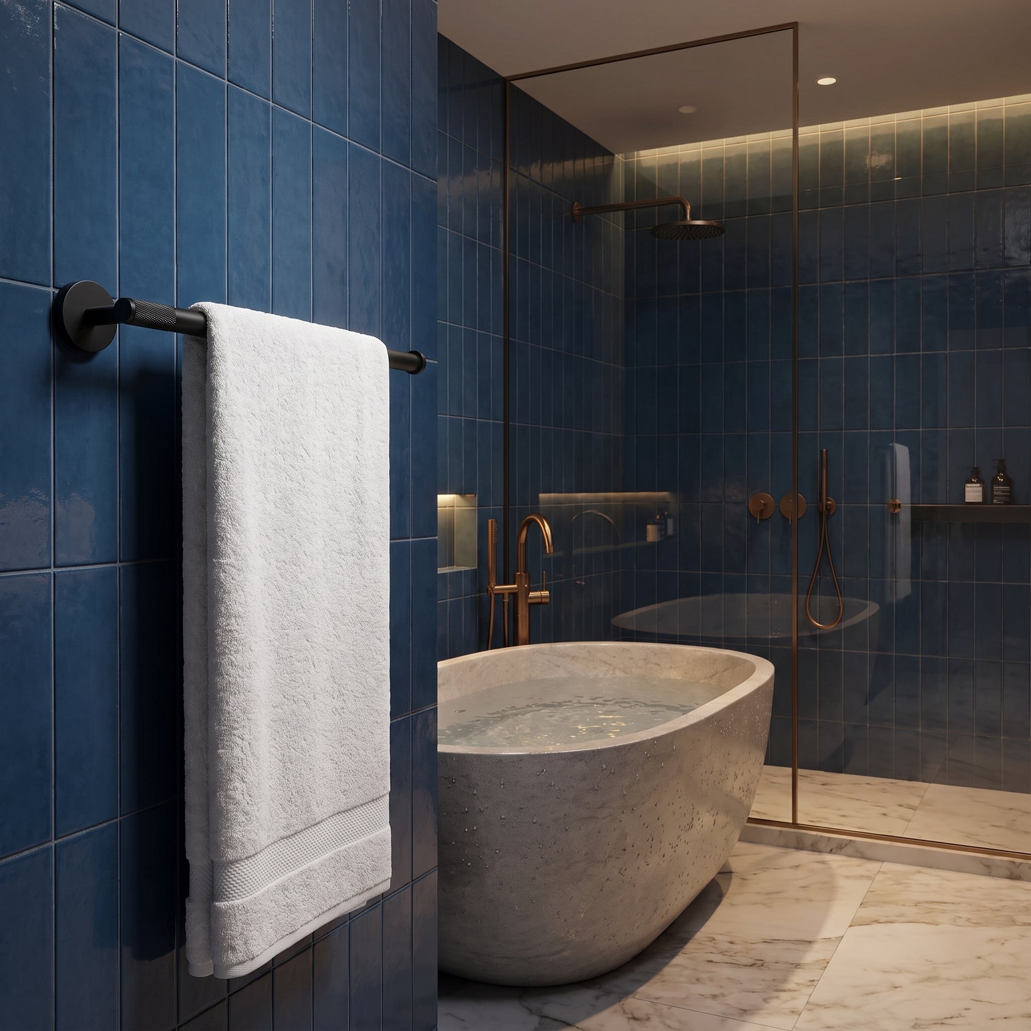 Reed Brass Towel Ring
