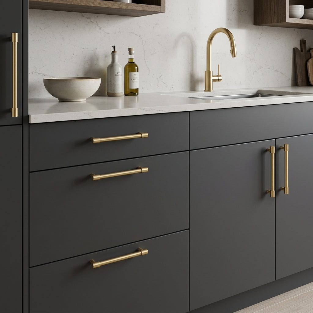 Spur Brass Cabinet Pull