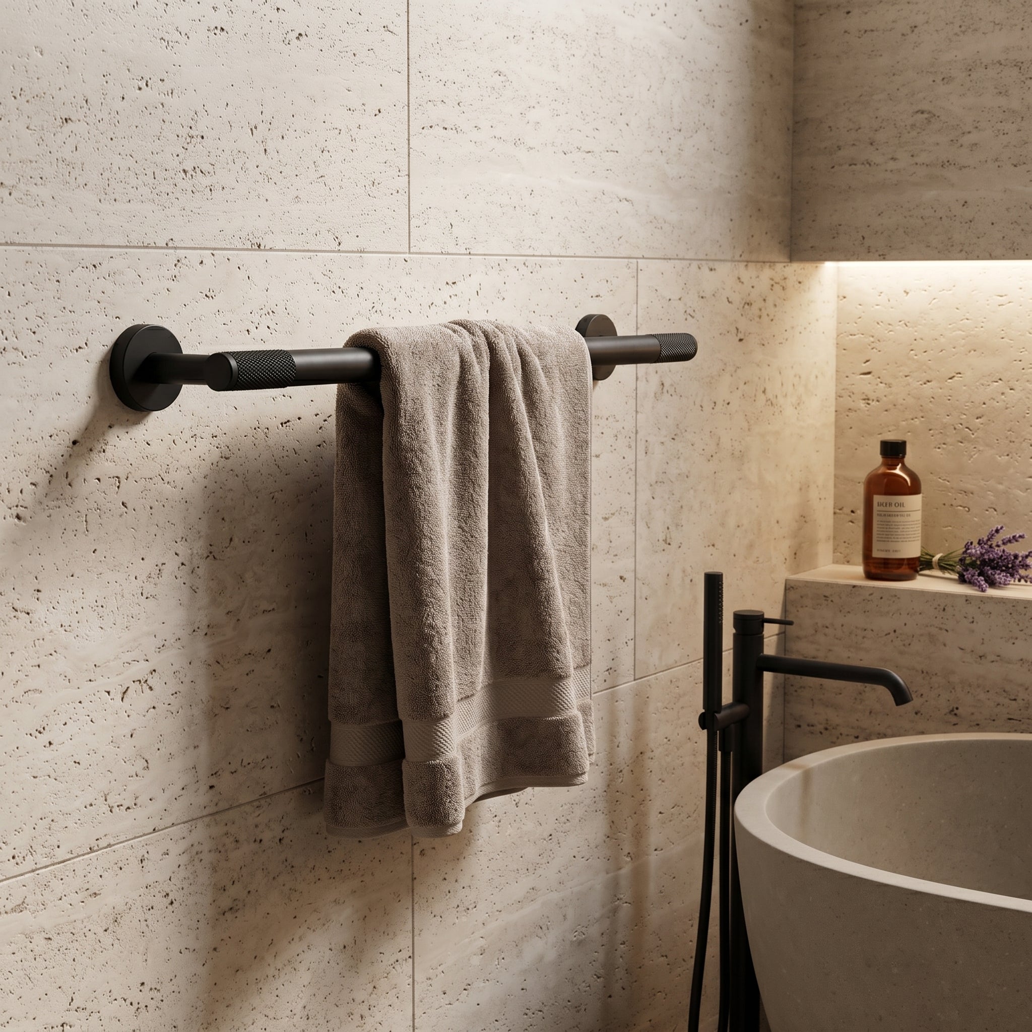 Reed Brass Towel Bar