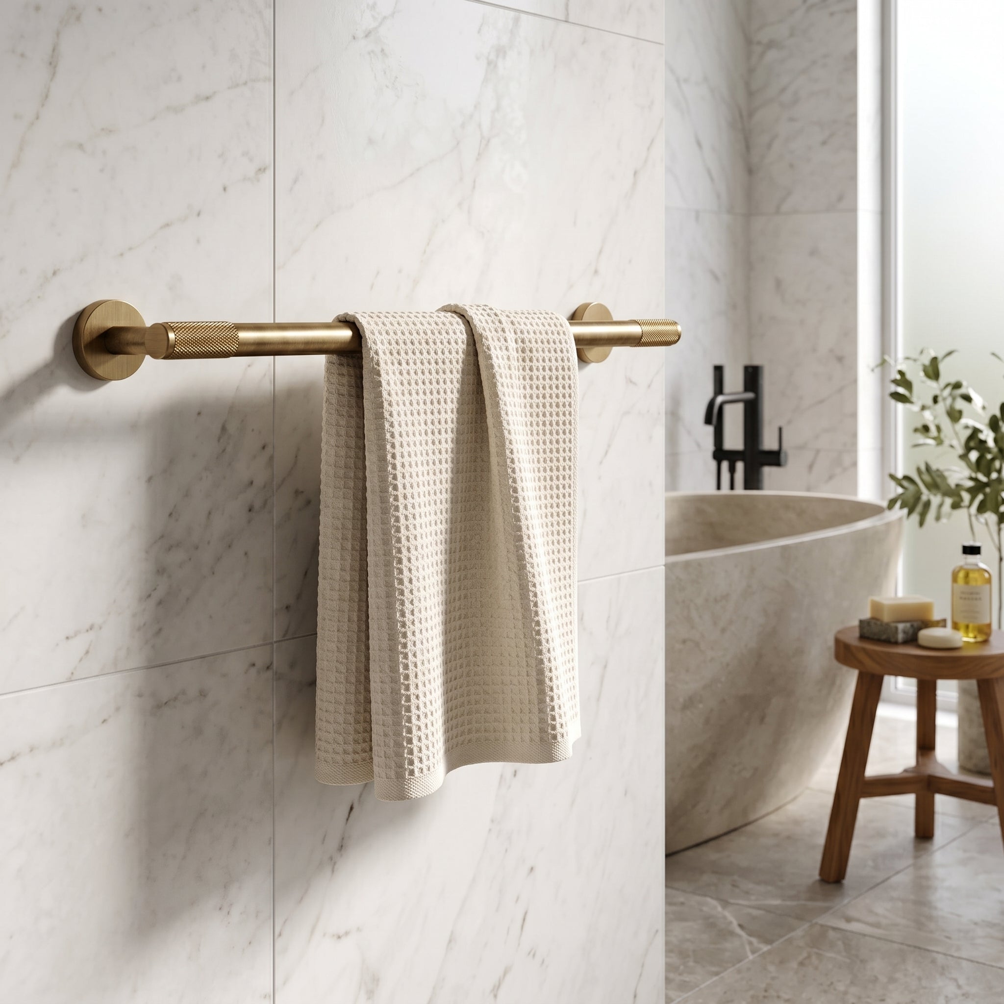 Reed Brass Towel Bar