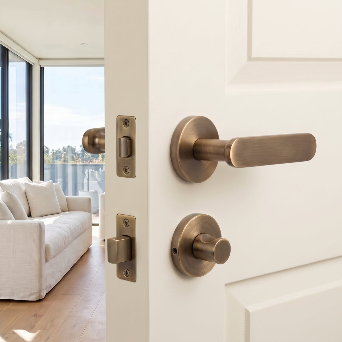 Nash Brass Door Handle