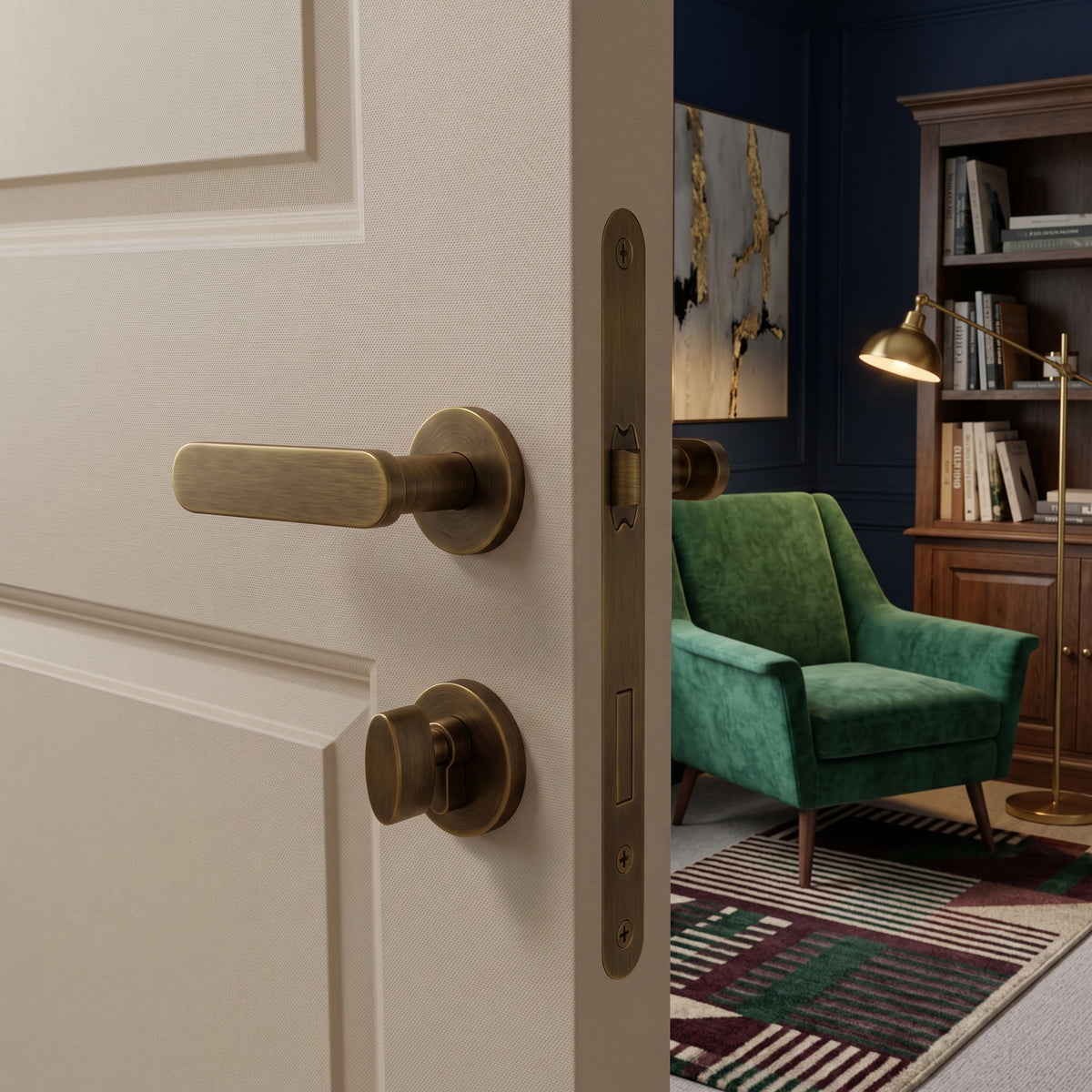 Nash Brass Door Handle