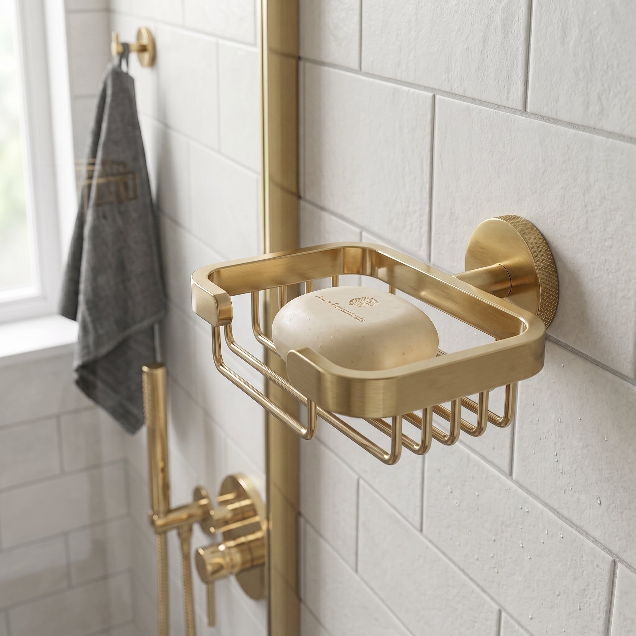 Sena Brass Soap Basket