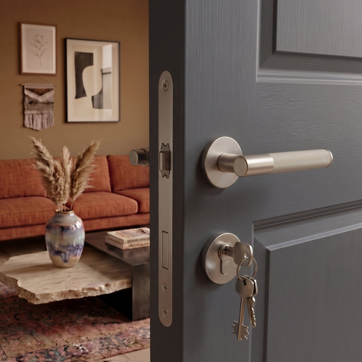 Finn Brass Door Handle