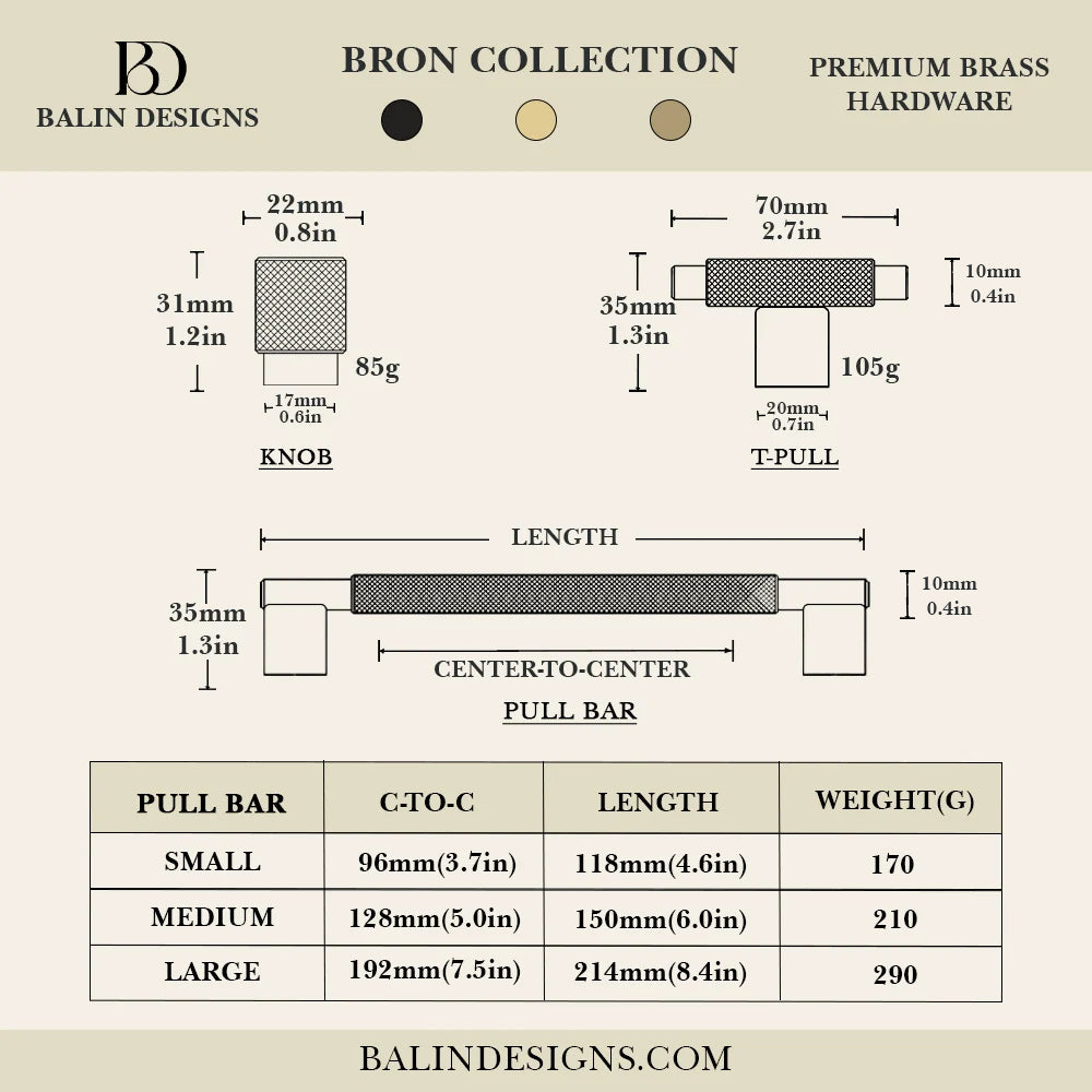 Bron Cabinet T-Bar