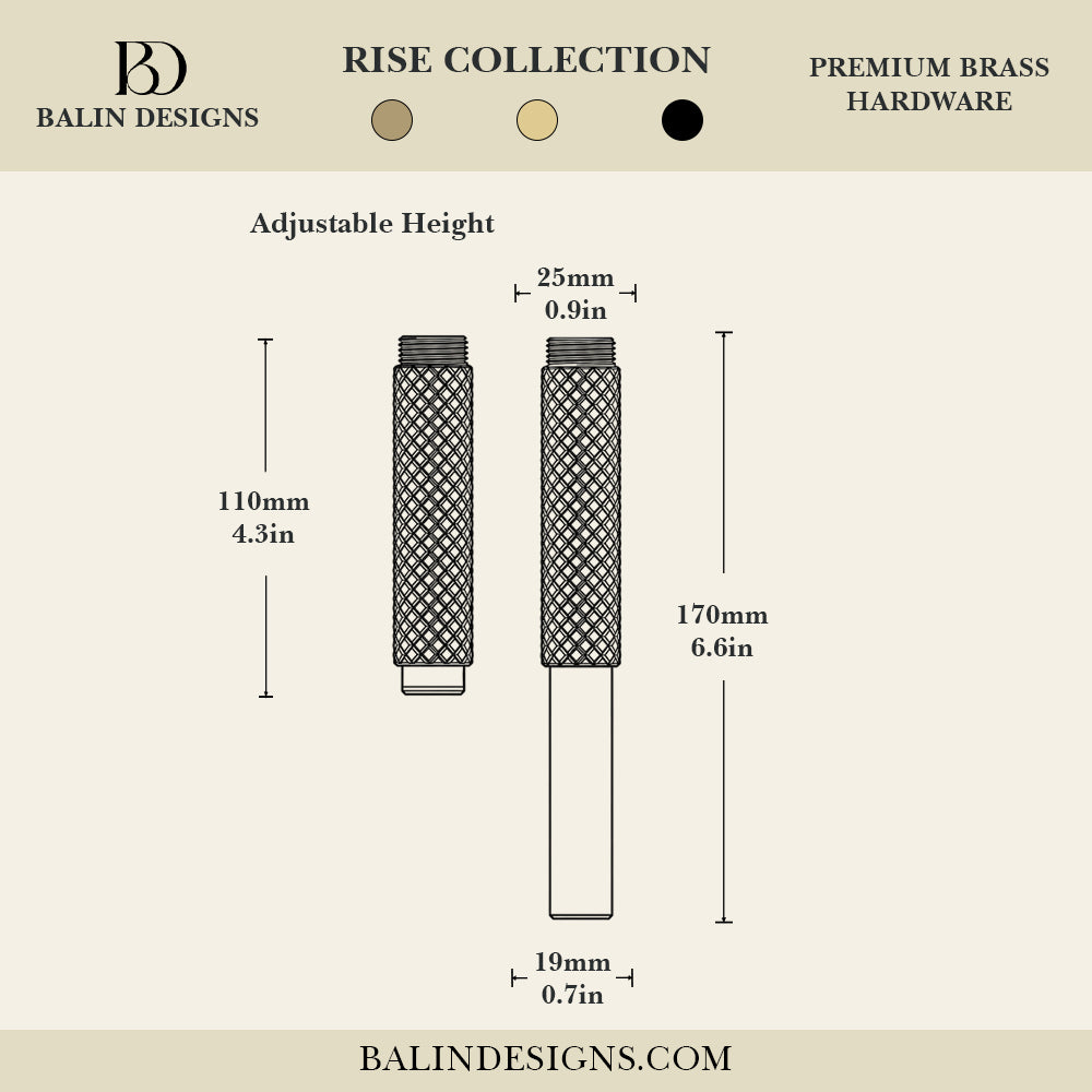 Rise Brass Furniture Legs