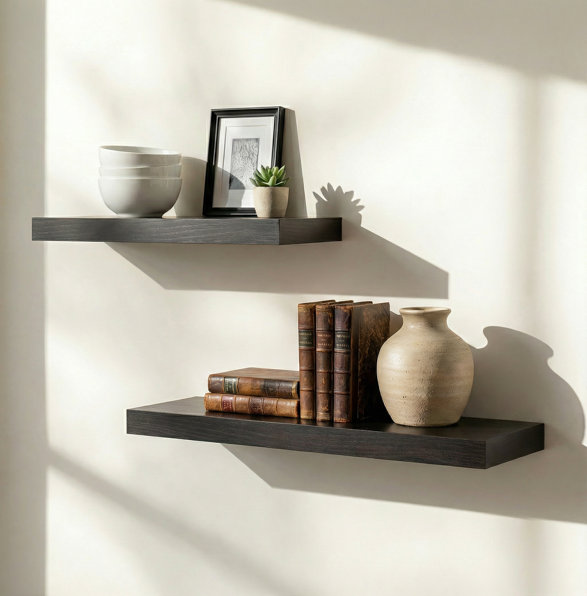 Chocolate Espresso Oak Wood Shelf