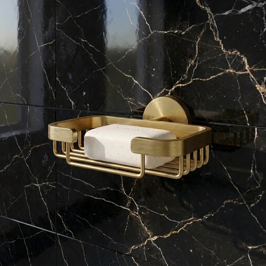 Sena Brass Soap Basket