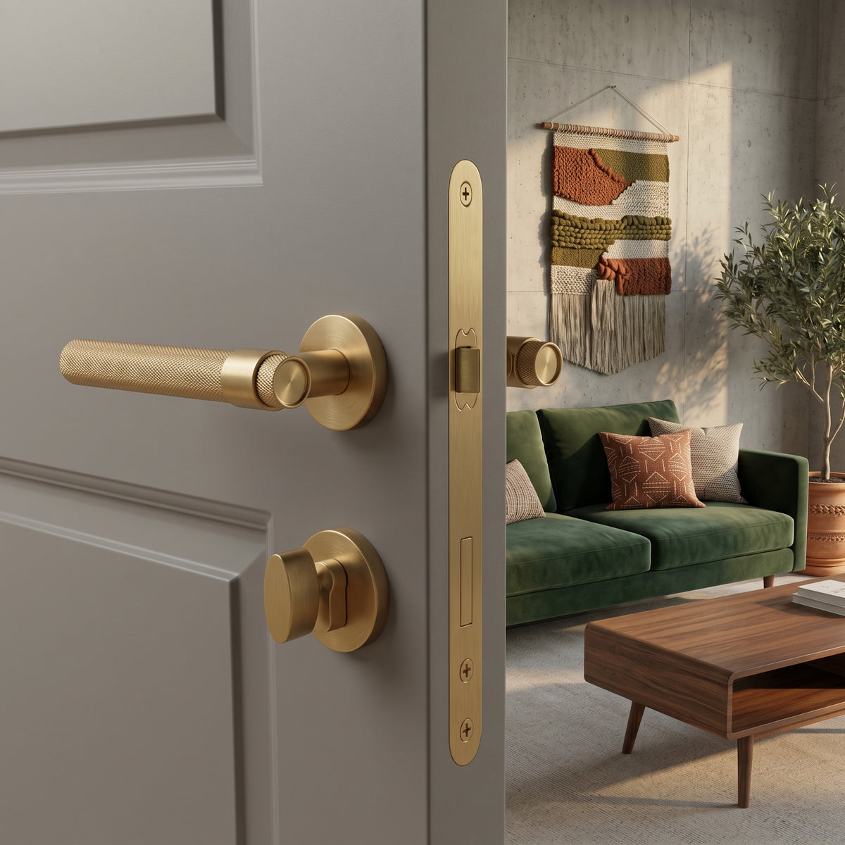 Hugo Brass Door Handle