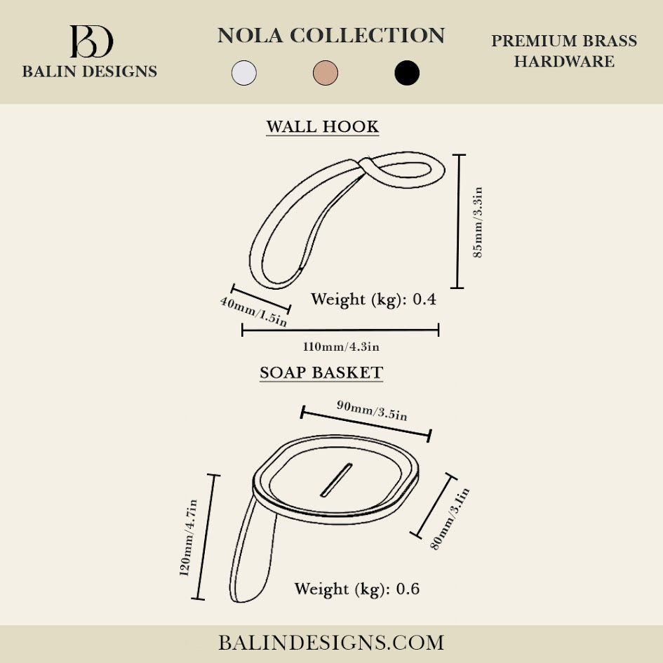 Nola Brass Bathroom Hardware