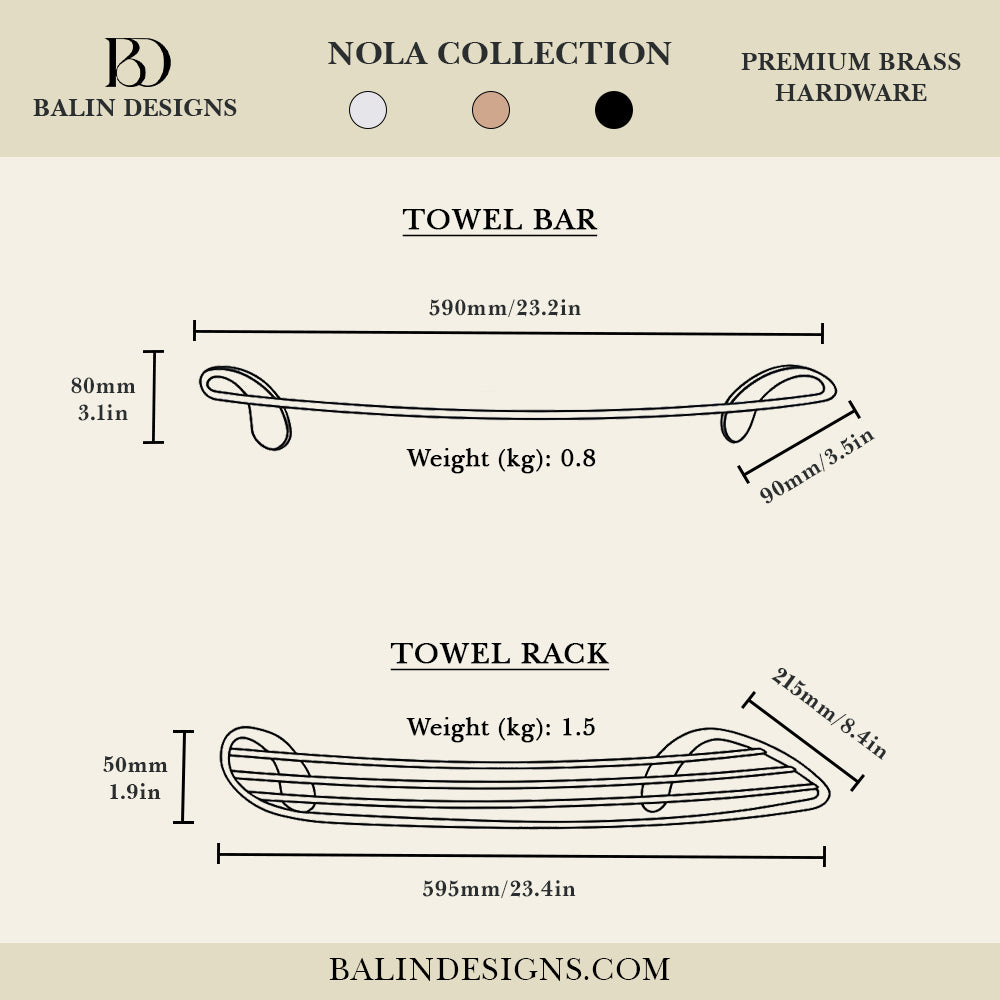Nola Brass Bathroom Hardware