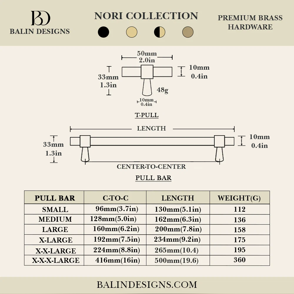 Nori Cabinet T-Bar