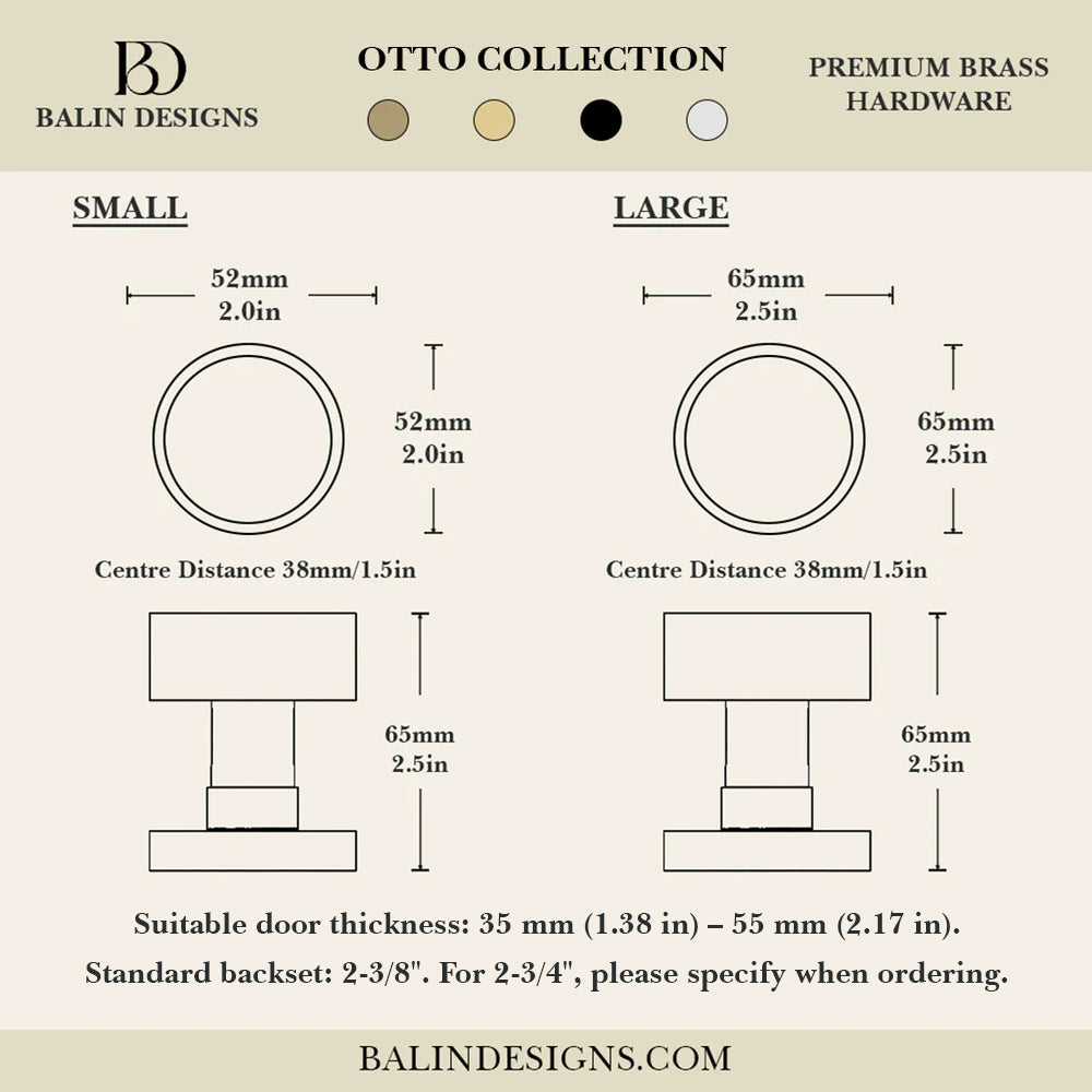 Otto Brass Door Knob