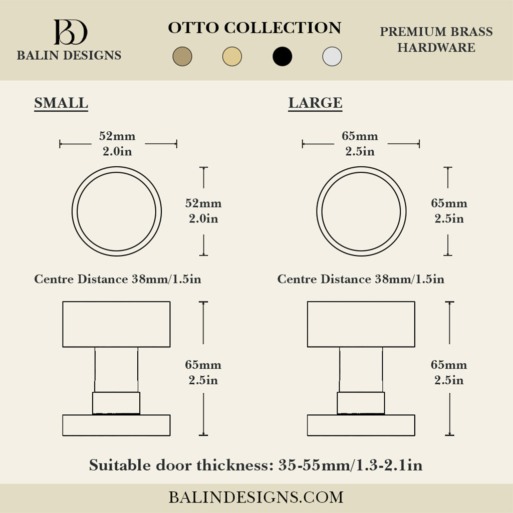Otto Brass Door Knob