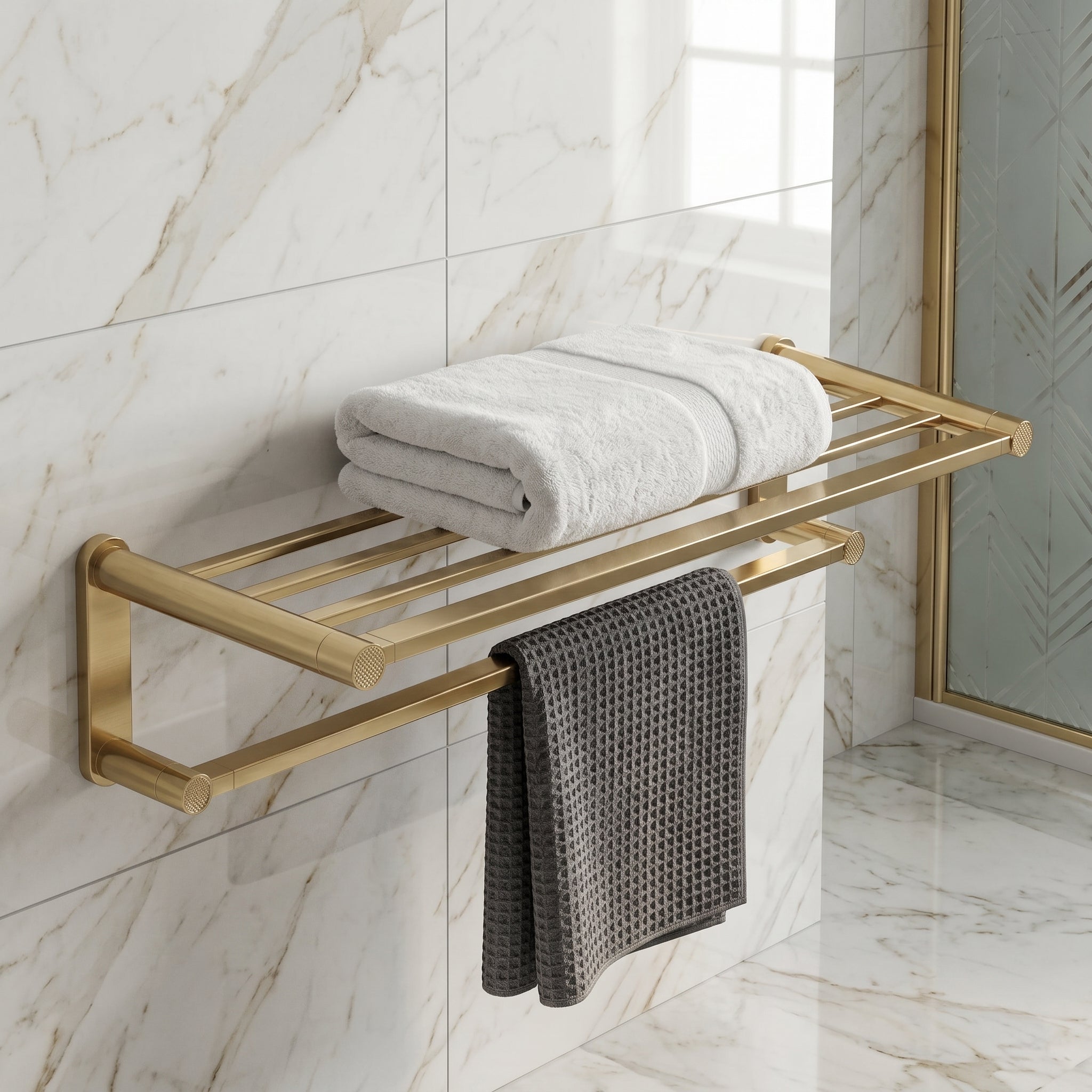 Sena Brass Towel Rack