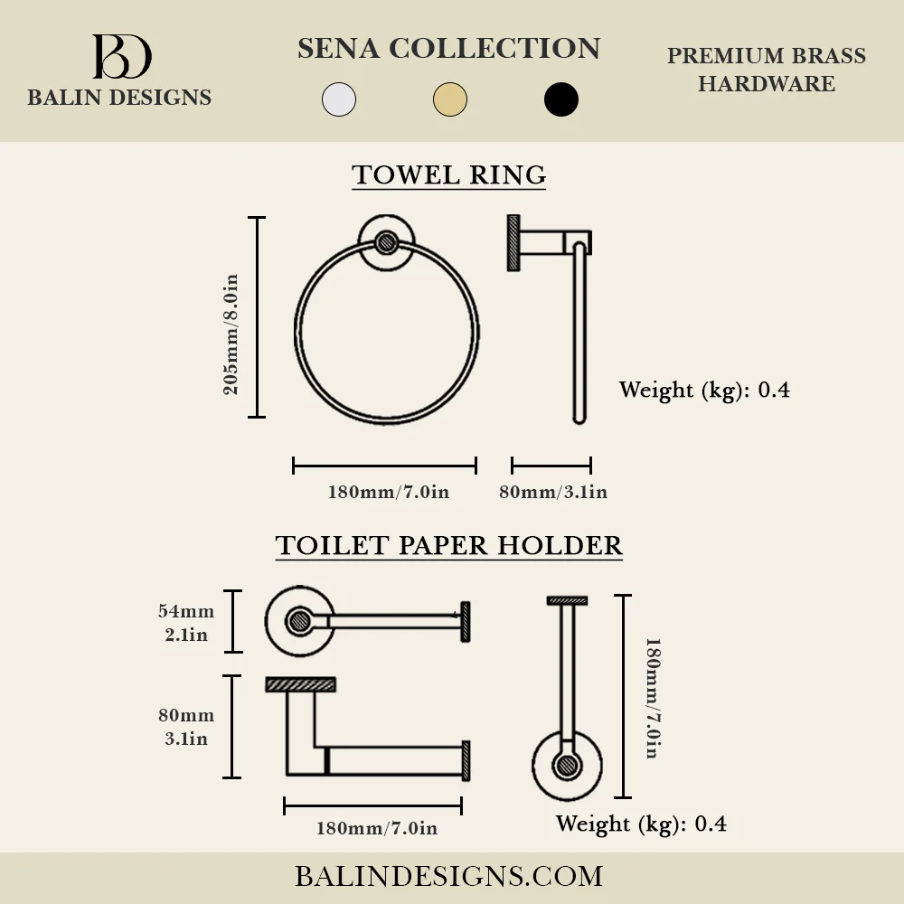 Sena Brass Toilet Paper Holder