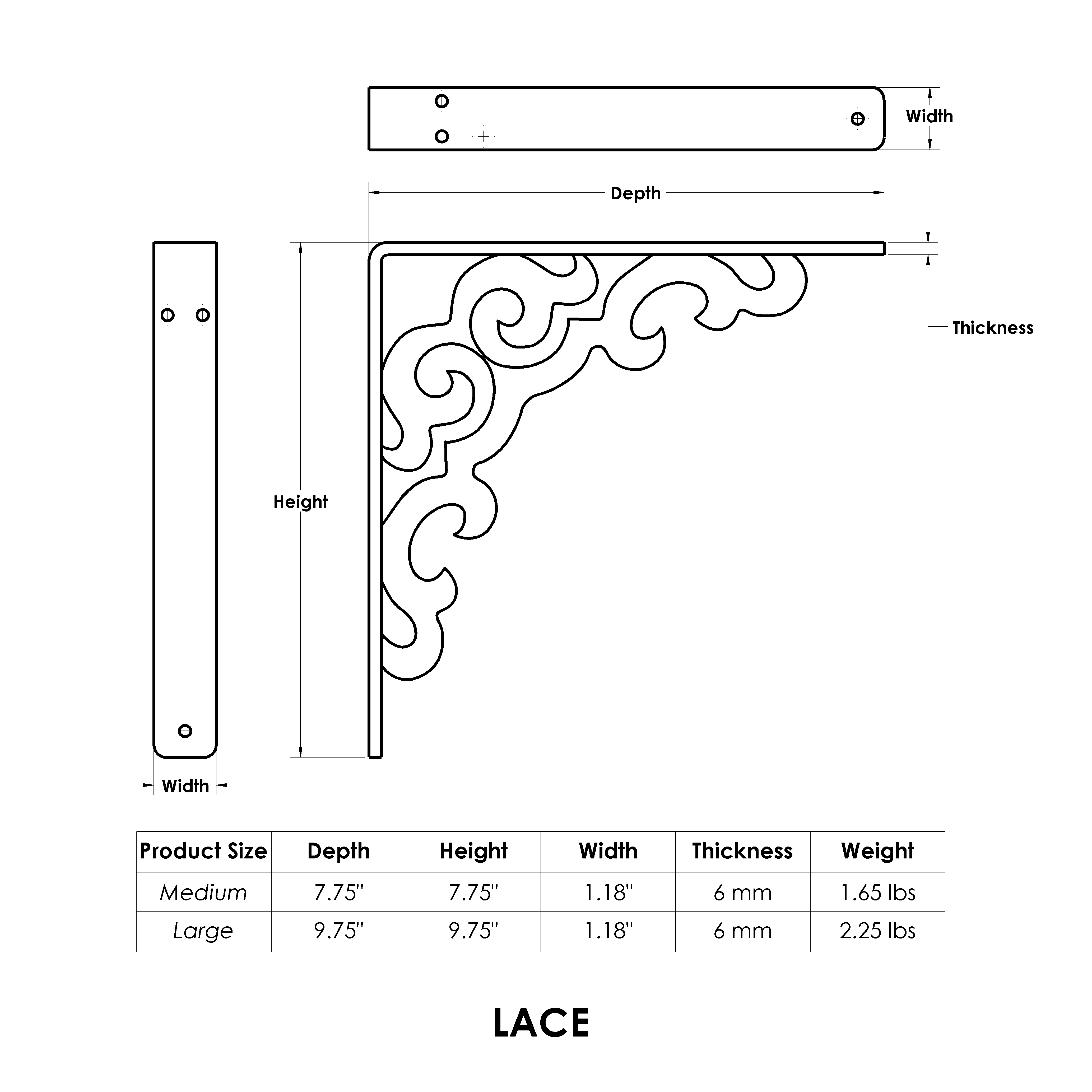 Lace Bracket