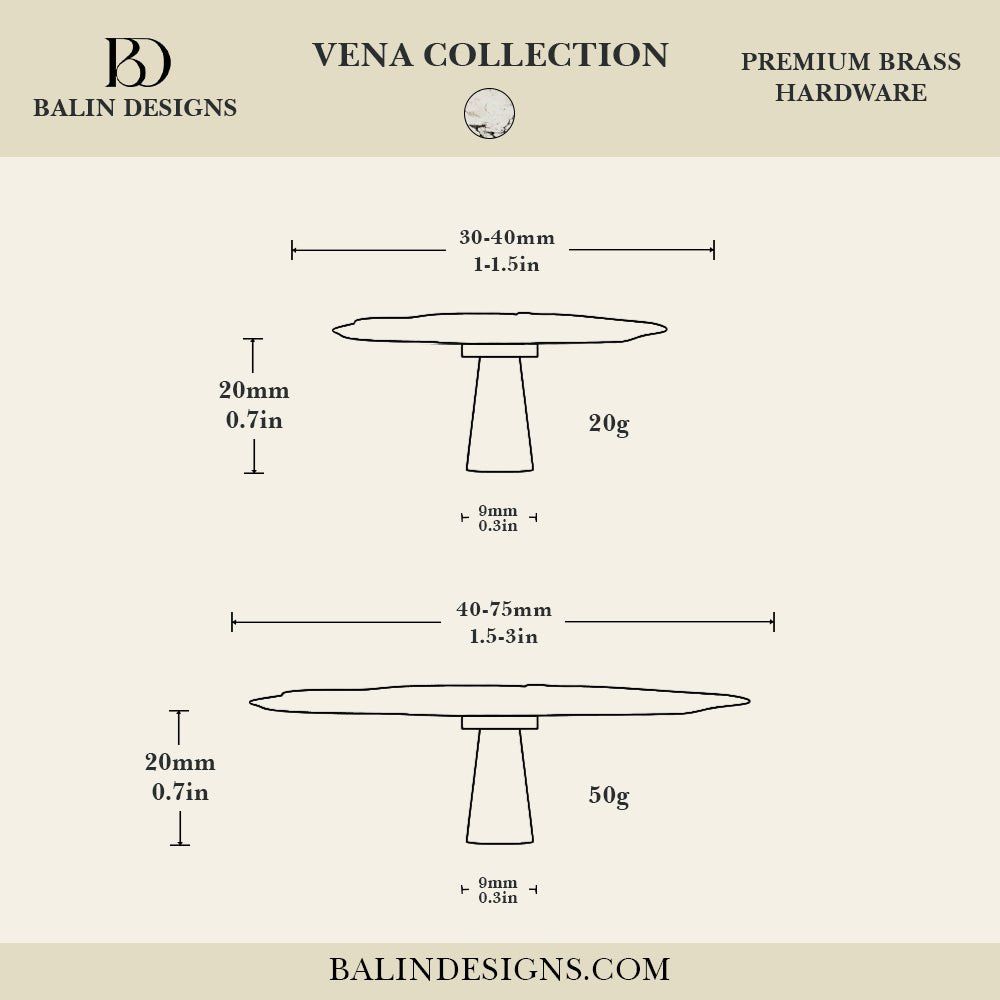 Vena Cabinet Knob