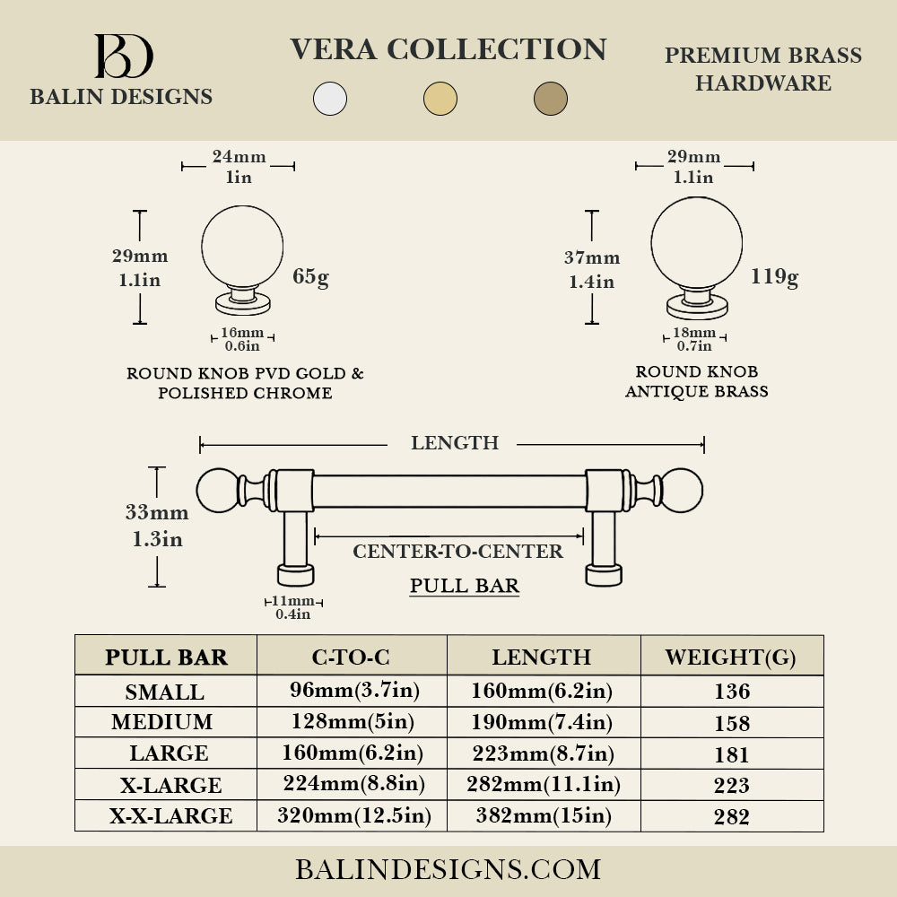 Vera Cabinet Knob