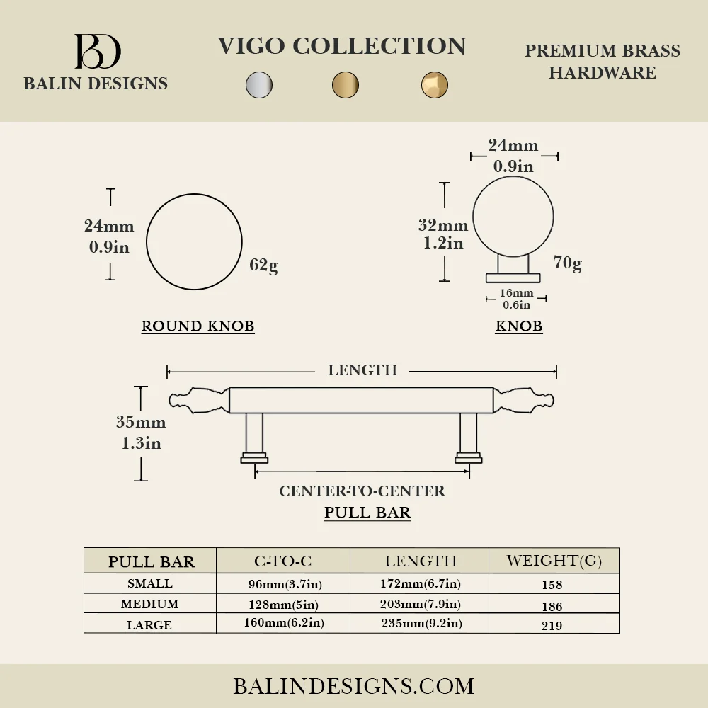 Vigo Cabinet Knob