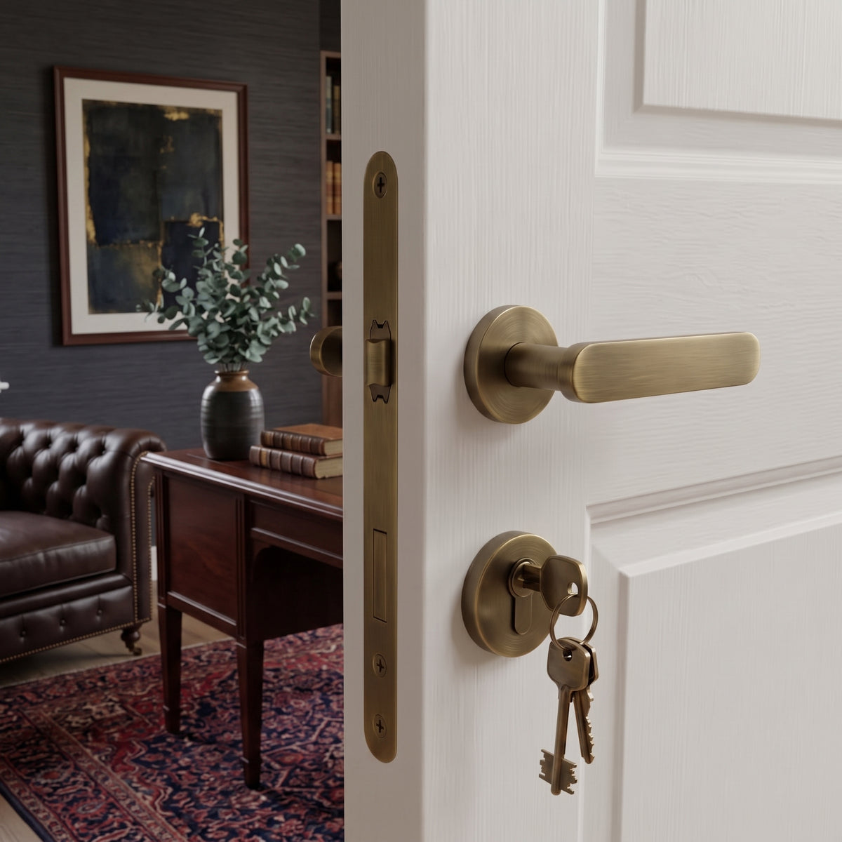 Nash Brass Door Handle