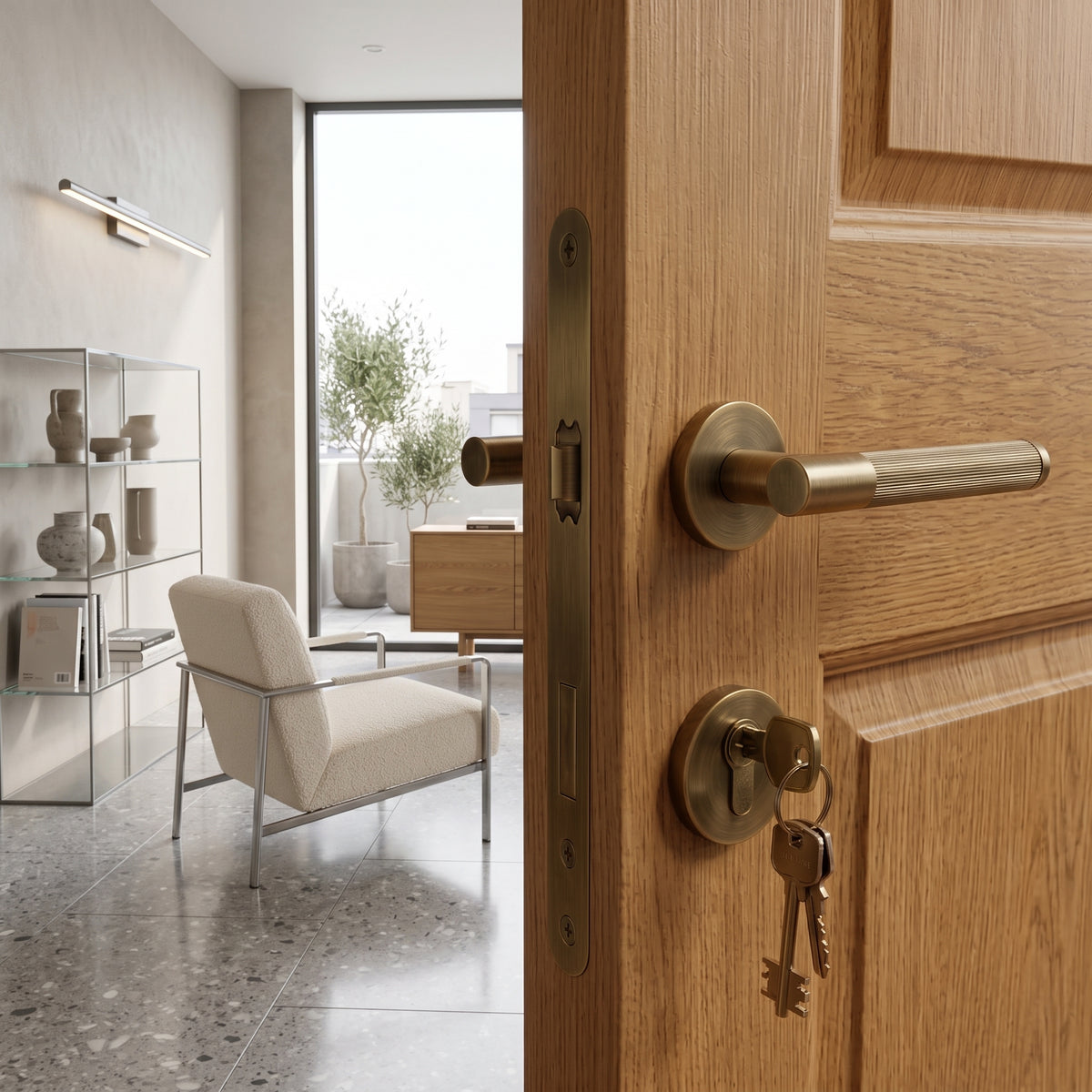 Arlo Brass Door Handle