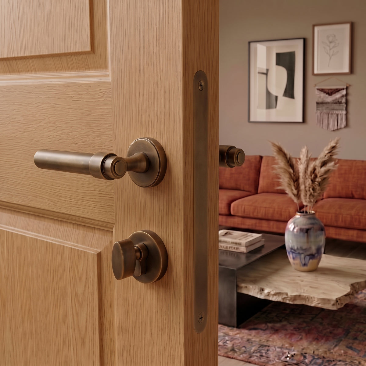 Luca Brass Door Handle