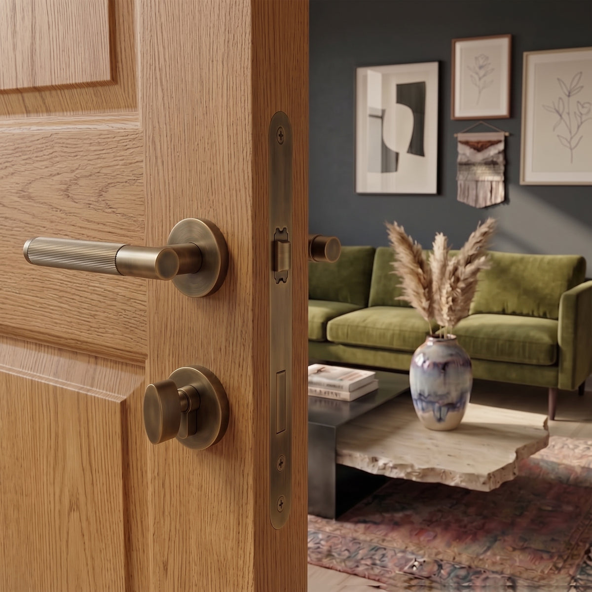 Arlo Brass Door Handle