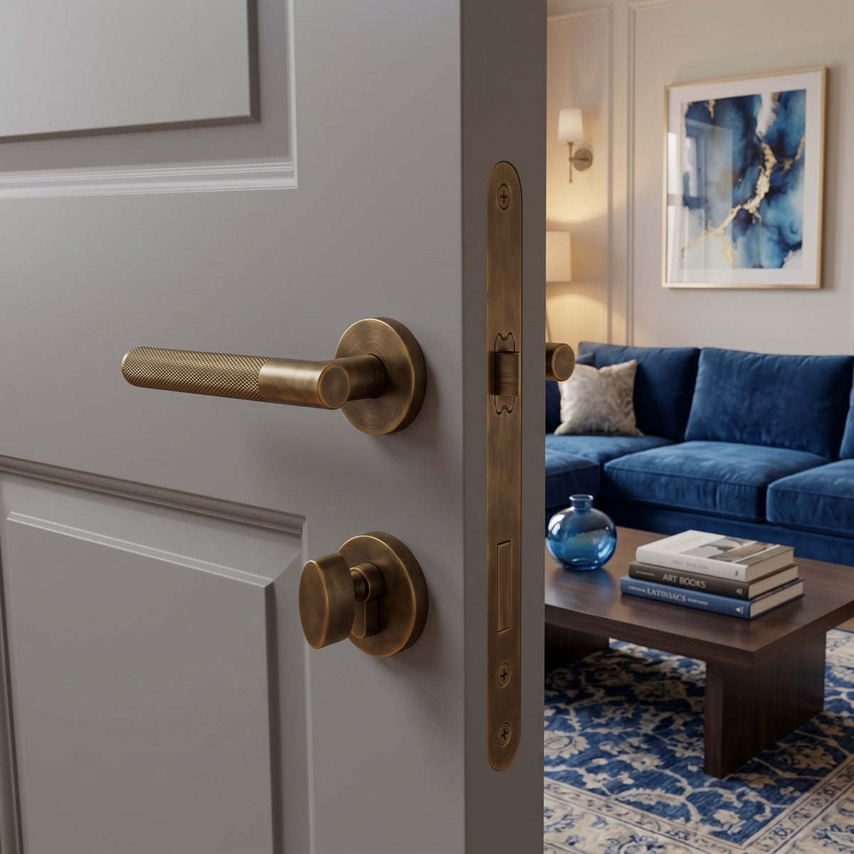 Finn Brass Door Handle