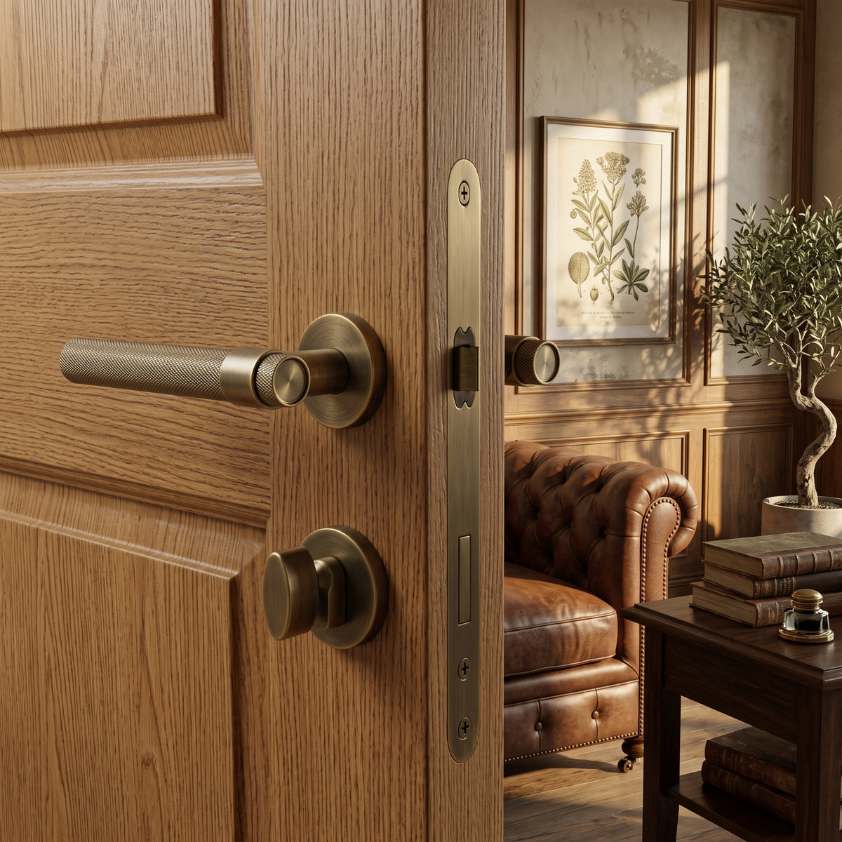 Hugo Brass Door Handle