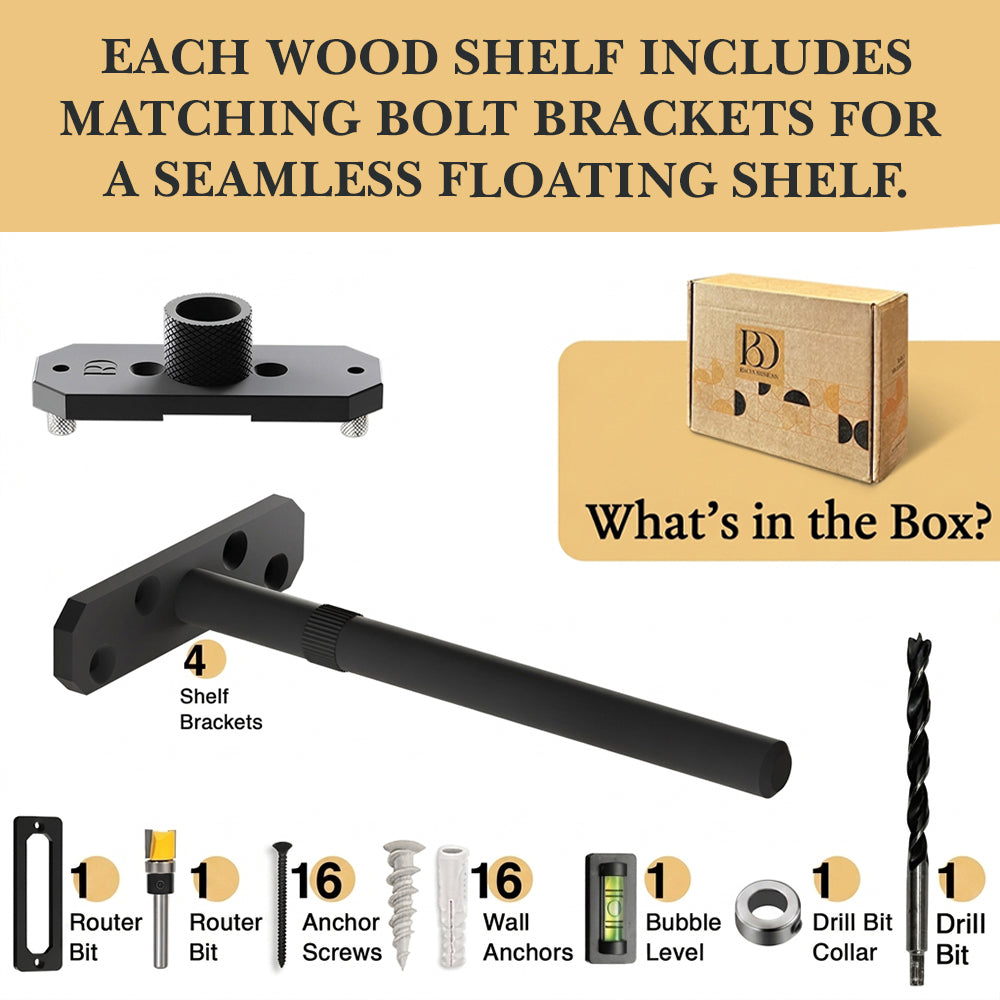 Rift White Oak Wood Shelf