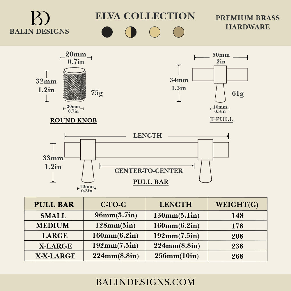 Elva Cabinet T-Bar