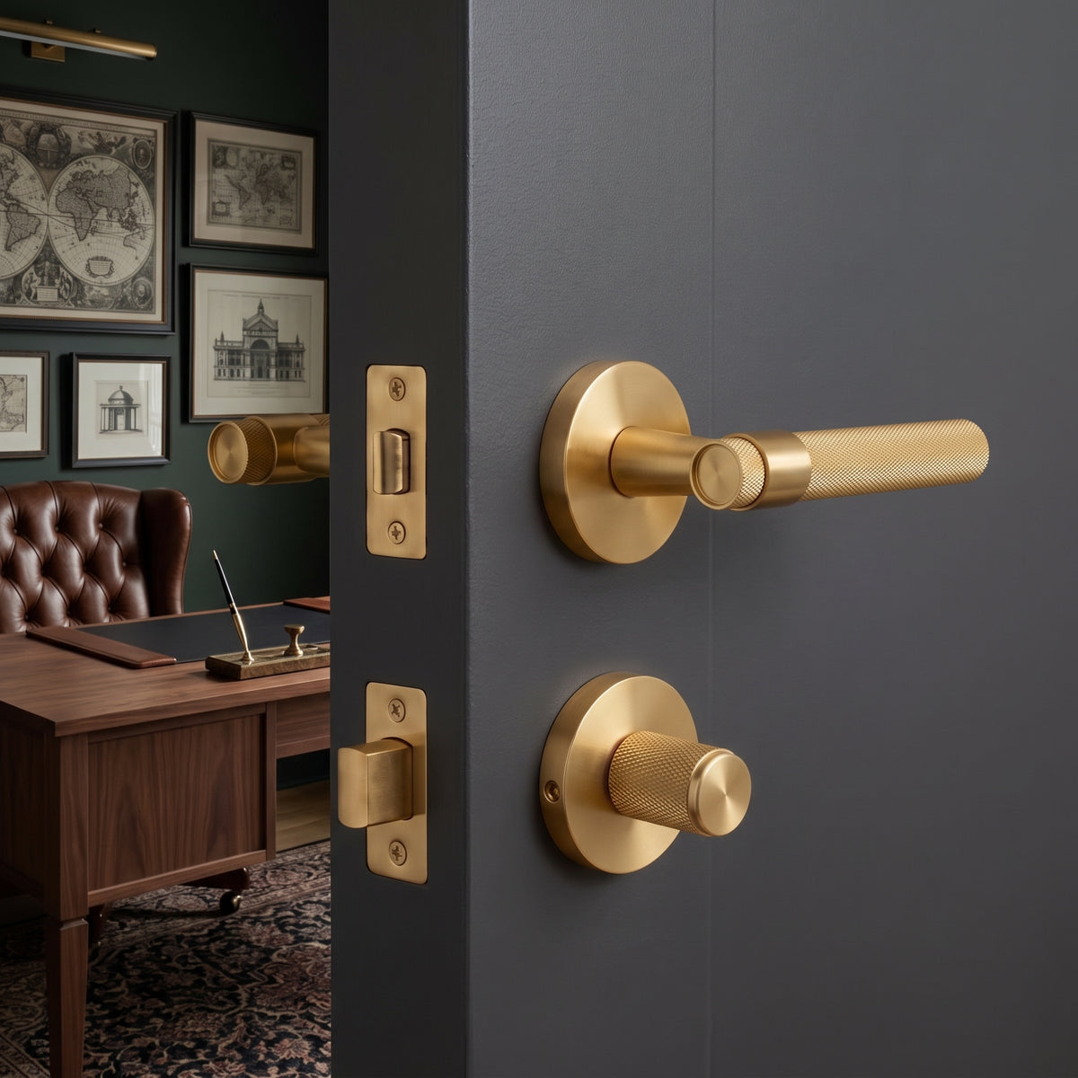 Hugo Brass Door Handle