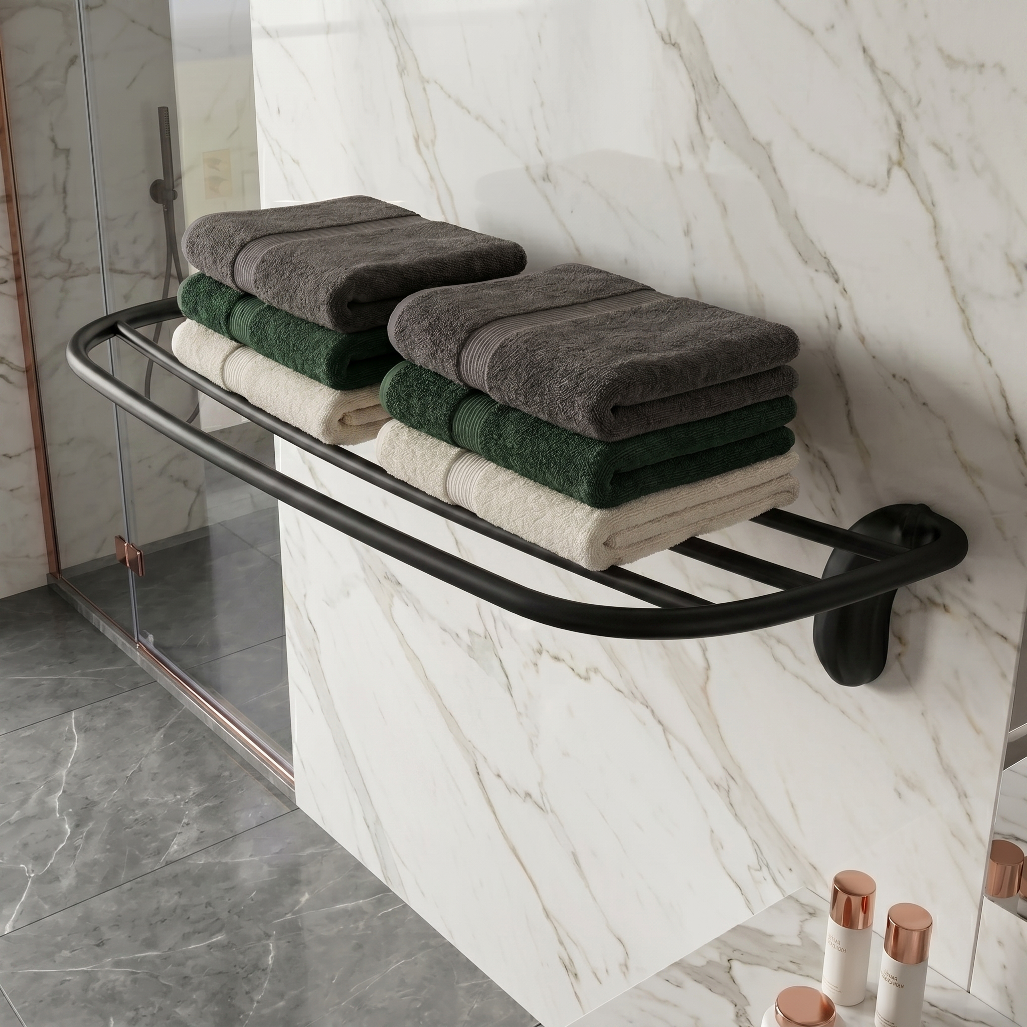 Nola Brass Towel Rack