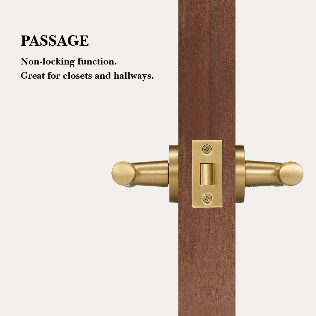 Finn Brass Door Handle