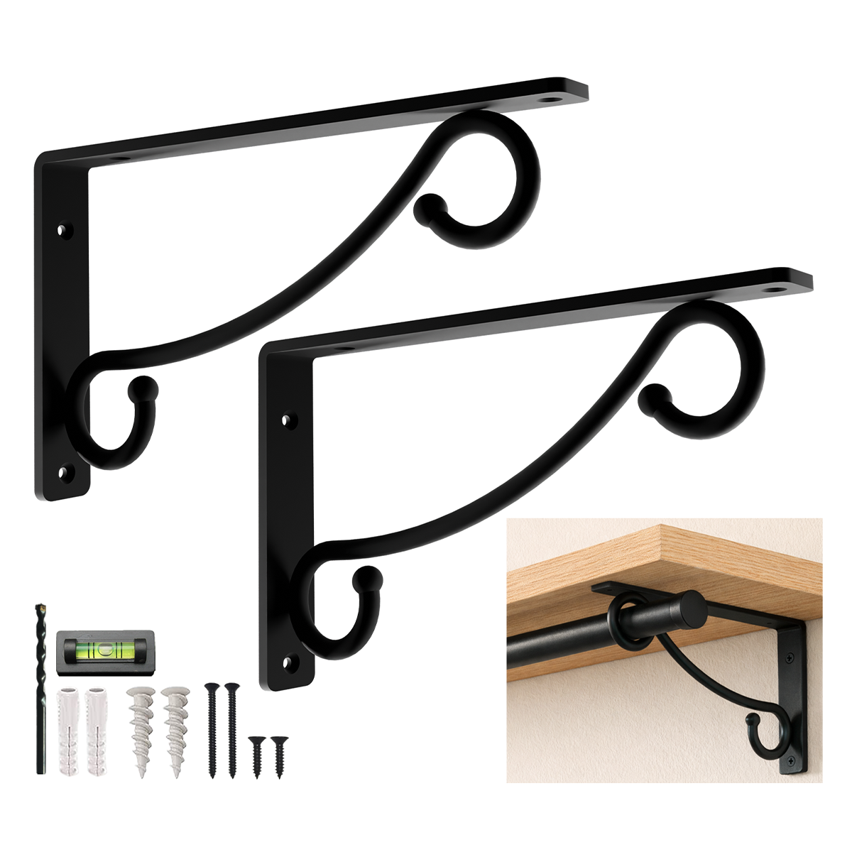 Pole Closet Rod Shelf Bracket