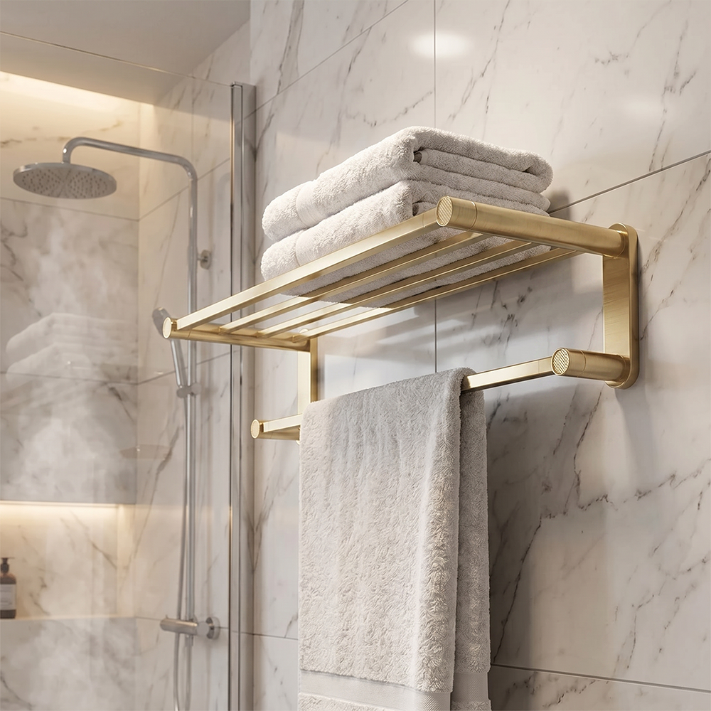 Sena Brass Towel Rack