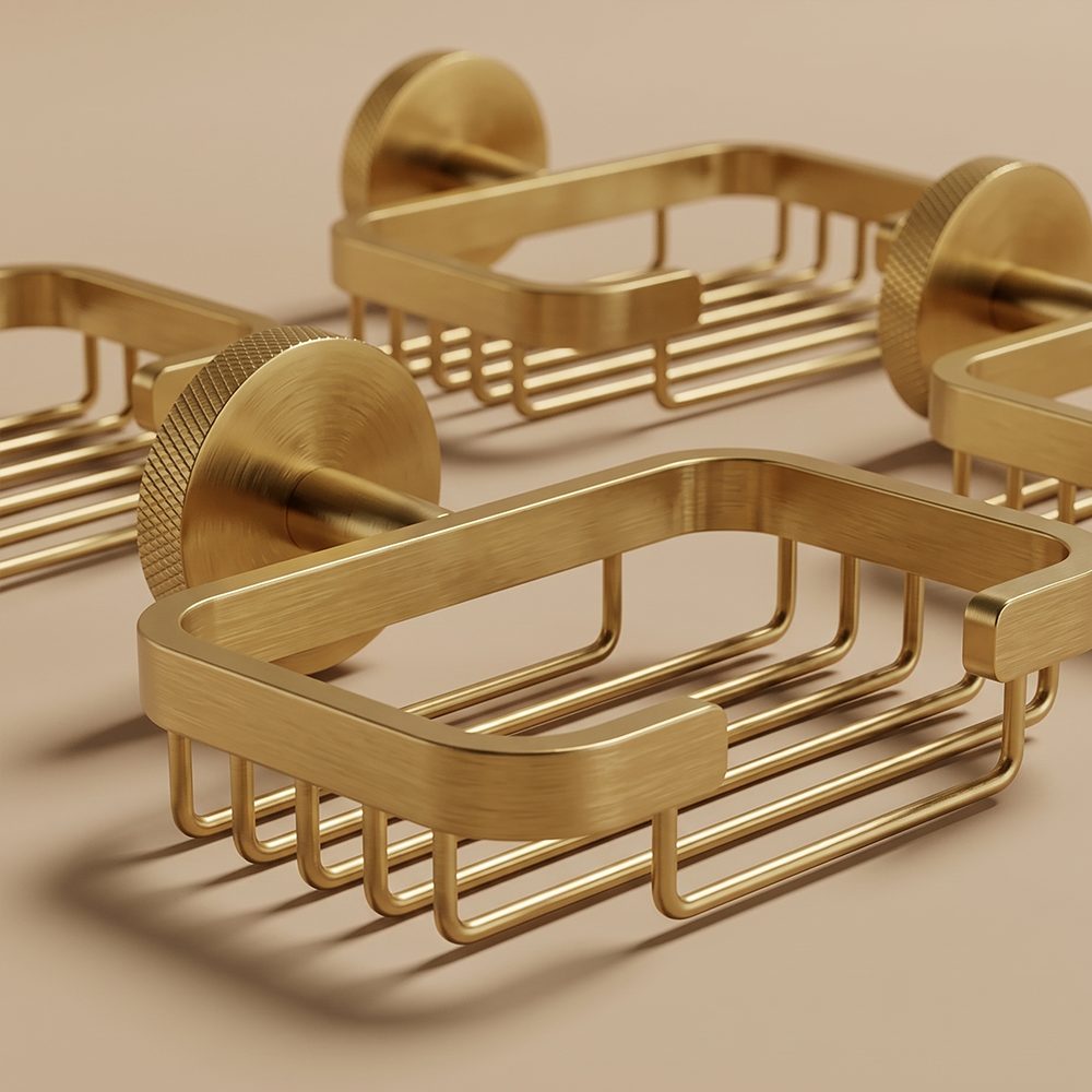 Sena Brass Soap Basket
