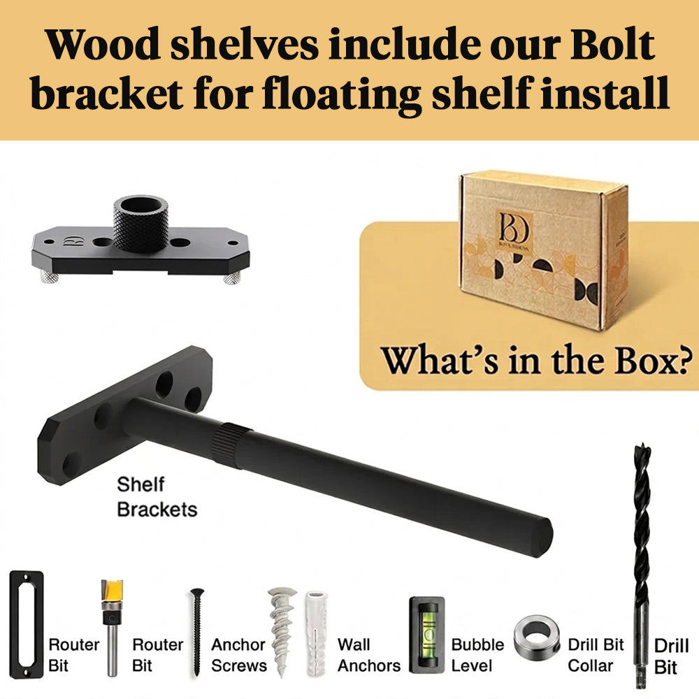 Rift White Oak Wood Shelf